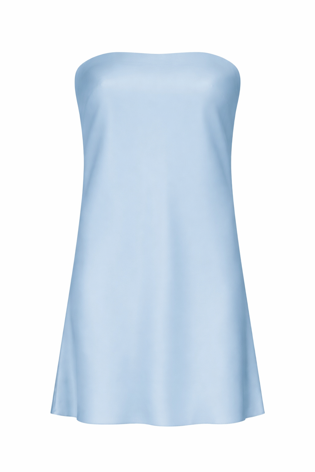 Sky Bandeau Mini Silk Slip Dress