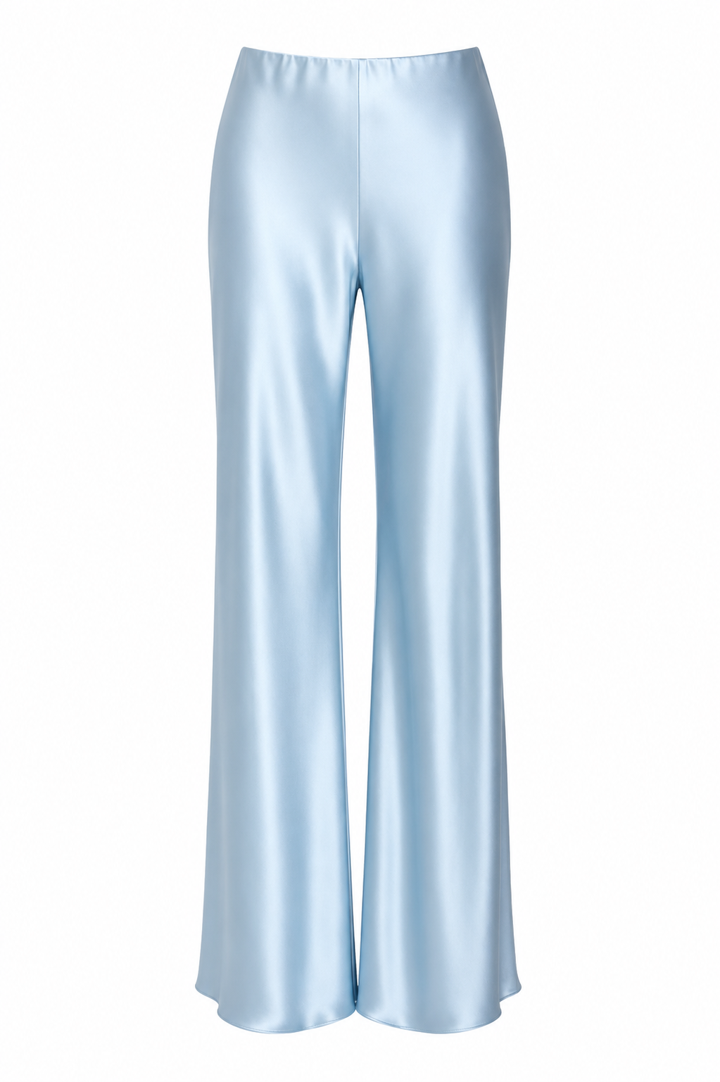 Sky Bias-Cut Silk Trousers