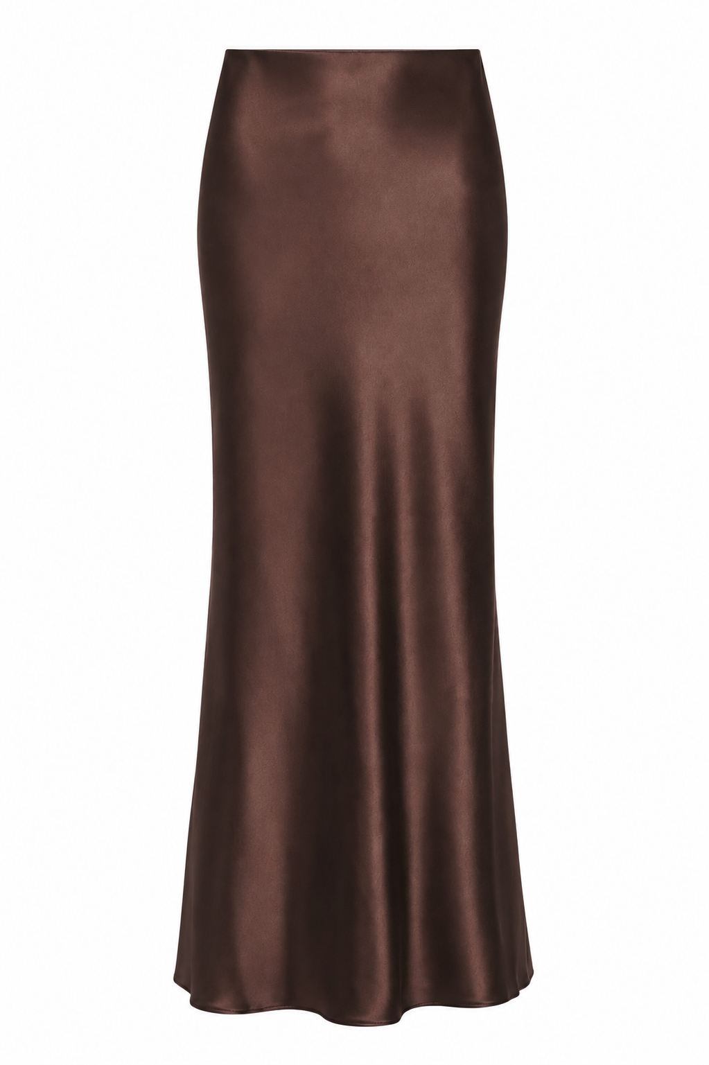 Chocolate Maxi Silk Slip Skirt
